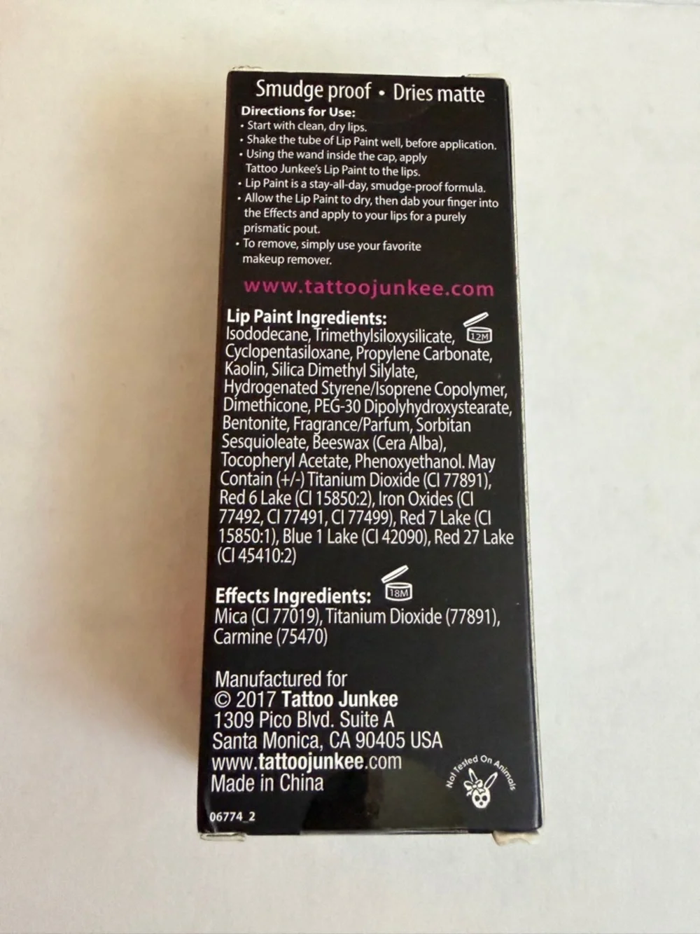 Tattoo Junkee Grunge Chroma Lip Paint + Effects Kit.‎